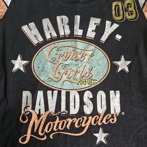 Harley Davidson motorcycles MC Cruiser Girls shirt top large